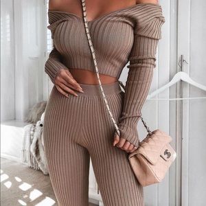The ribbed affair set in nude